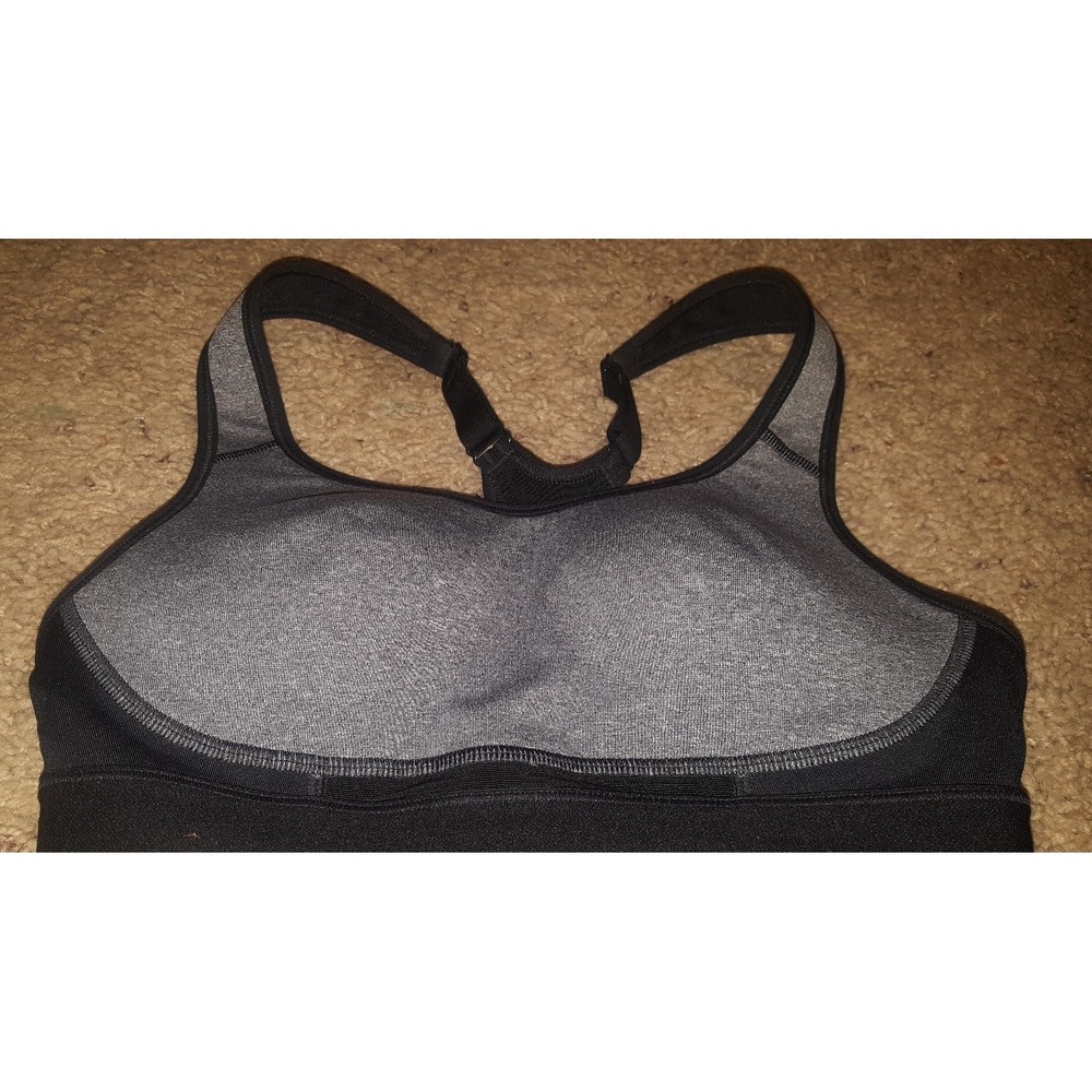 Champion N9678 Power Core Compression Padded‎ Racerback Sports Bra sz SMALL Gray